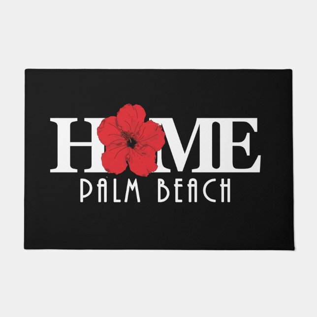 Tapete HOME Palm Beach Florida Red Hibiscus (Frente)