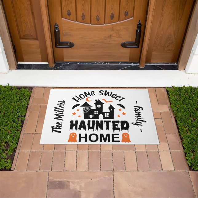 Tapete Home Sweet HAUNTED Home Halloween personalizado (Ar livre)