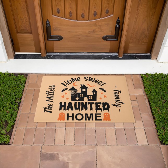 Tapete Home Sweet HAUNTED Laranja personalizado (Ar livre)