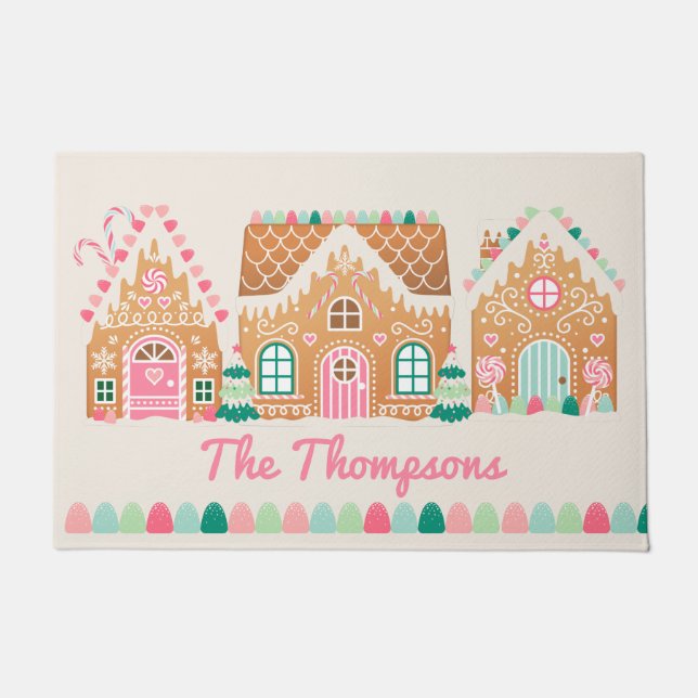 Tapete Home Sweet Home Gingerbird Porta Personalizada (Frente)