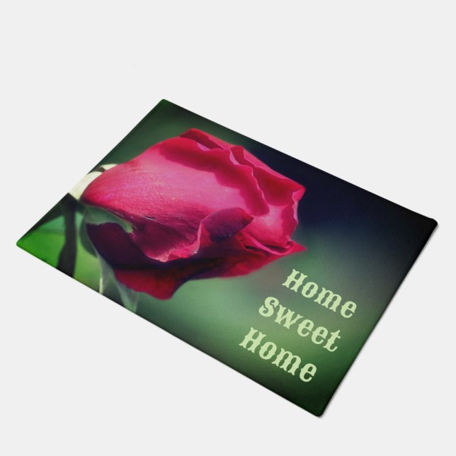 Tapete Home Sweet Home Red Rosebud Flower (Inclinado)