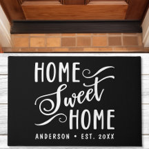 Home Sweet Home Rustic Black Elegant Family