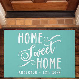 Tapete Home Sweet Home Rustic Modern Teal Family