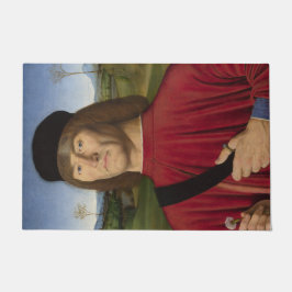 Tapete Homem Forte com cravo rosa (Arte Renascentista)