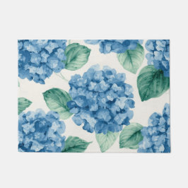 Tapete Hortênsia Azuis Floral Aquarela Botânica Flora
