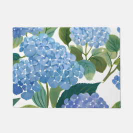 Tapete Hortênsia Azul Floral Costeira Aquarela
