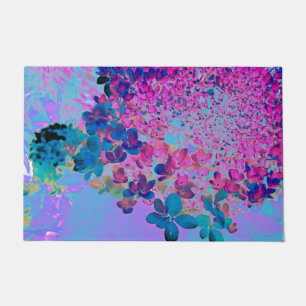 Tapete Hortênsia Limelight Azul Escuro e Magenta Elegante