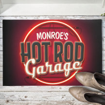 Hot Rod Flames Nome Personalizado Garagem Personal