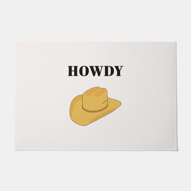 Tapete Howdy Cowboy Hat Yellow (Frente)