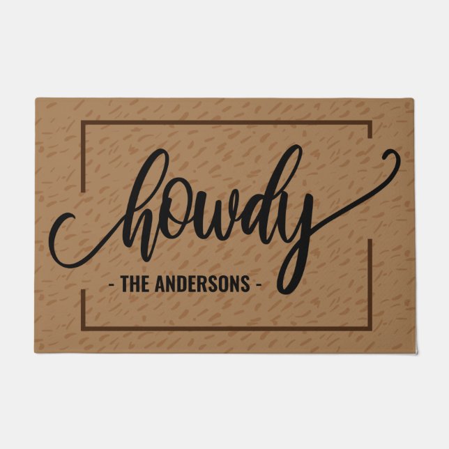 Tapete Howdy - Engraçado Personalizar Boas-Vindas (Frente)
