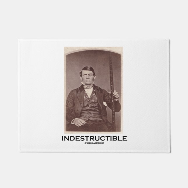 Tapete Humor indestrutível da psicologia de Phineas Gage (Frente)