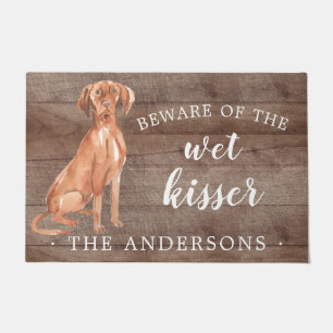 Tapete Hungarian Vizsla. Esteira de porta personalizada