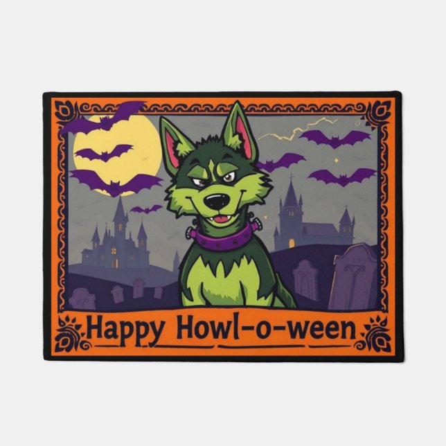 Tapete Huskystein Feliz Howl-o-ween (Frente)