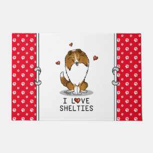 Tapete I Love Shelties (sable 2) Shetland Sheepdogs