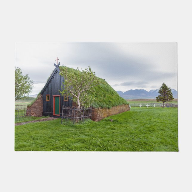 Tapete Igreja de Vidimyri Turf no norte da Islândia (Frente)