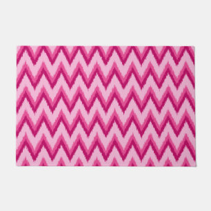 Tapete Ikat Chevron Stripes, Fuchsia e rosa pálido