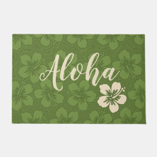 Tapete Ilha Hibiscus Hawaiian Pinstriped Floral Aloha