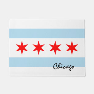 Tapete Illinois State & Chicago Flag USA house mat /sport