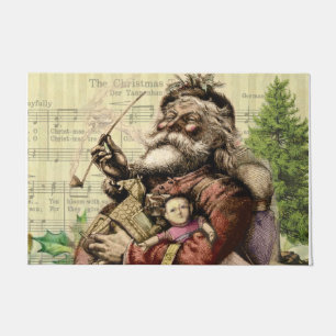 Tapete Ilustração Clássica da Árvore Santa feliz
