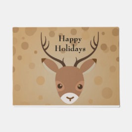 Tapete ilustração das renas sobre fundo castanho