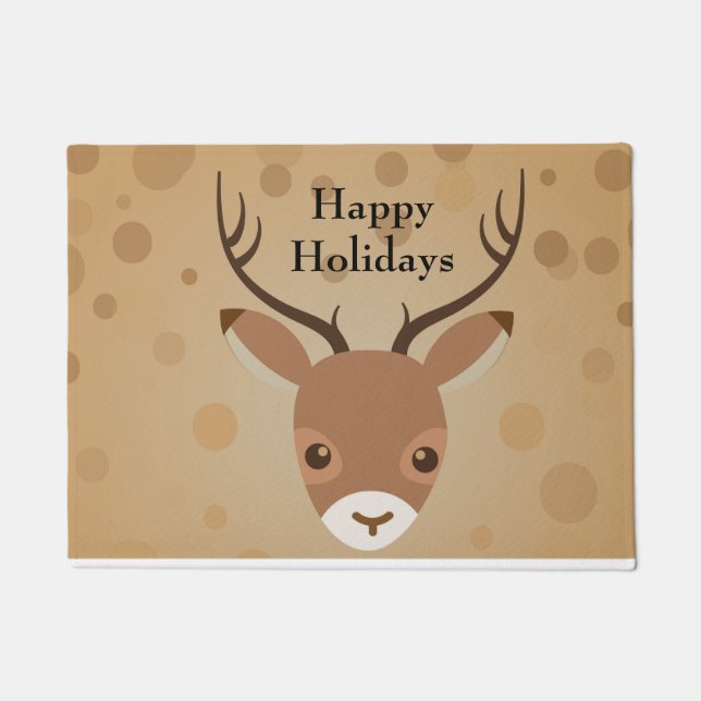 Tapete ilustração das renas sobre fundo castanho (Frente)