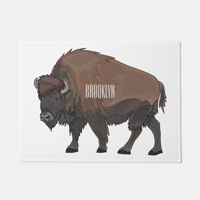 Tapete Ilustração de desenho animado Bison (Frente)