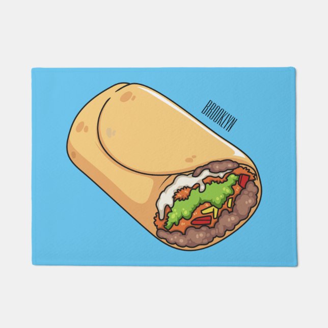 Tapete Ilustração de desenho animado burrito (Frente)