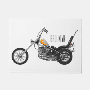 Tapete Ilustração de desenho animado Chopper Motorcycle 1