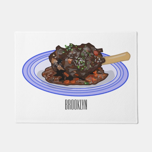 Tapete Ilustração de desenho animado com haste de borrego (Frente)