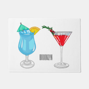 Tapete Ilustração de desenho animado coquetel