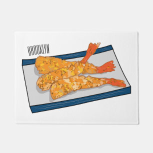 Tapete Ilustração de desenho animado da tempura do Shrimp