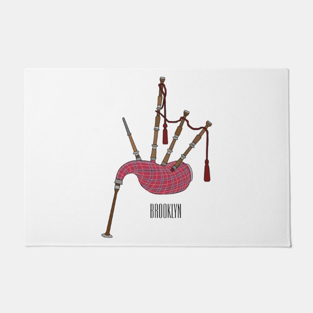 Tapete Ilustração de desenho animado de Bagpipe (Frente)