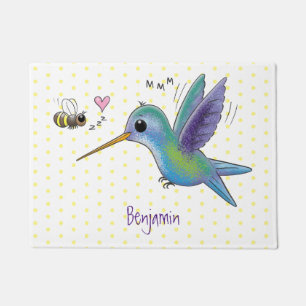 Tapete Ilustração de desenho animado de bee hummingbird