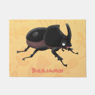 Tapete Ilustração de desenho animado de besouro-rinoceron