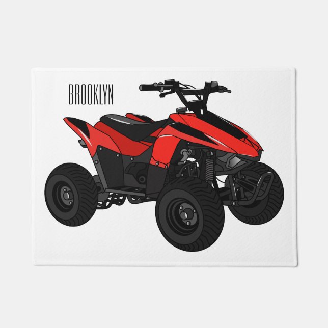 Tapete Ilustração de desenho animado de bicicleta atv (Frente)