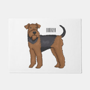 Tapete Ilustração de desenho animado de cão Airedale terr