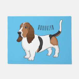 Tapete ilustração de desenho animado de cão basset hound