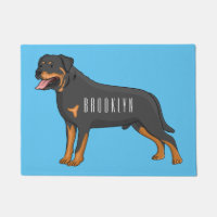 Ilustração de desenho animado de cão rottweiler