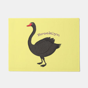 Tapete Ilustração de desenho animado de cisne preto 