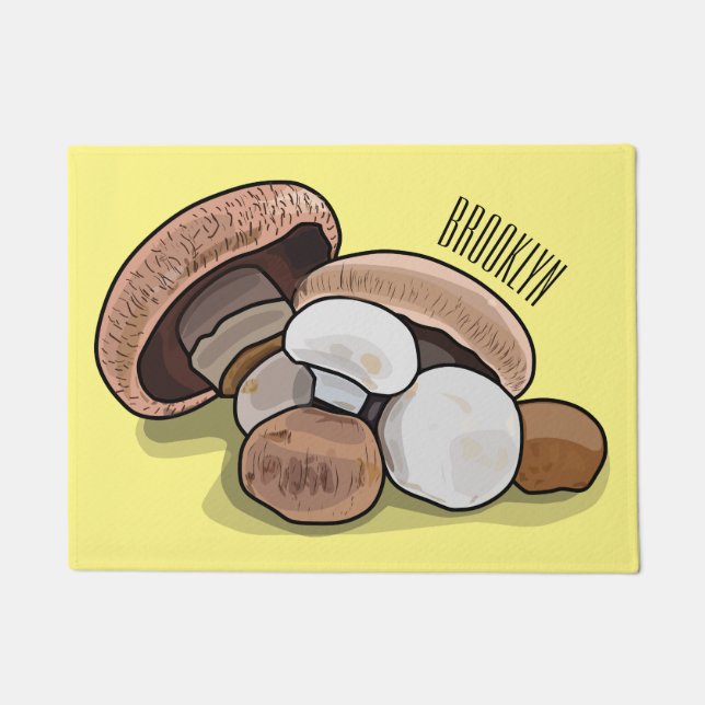 Tapete Ilustração de desenho animado de cogumelo (Frente)