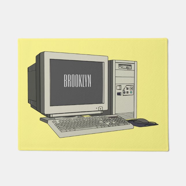 Tapete Ilustração de desenho animado de computador (Frente)