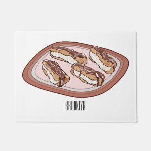 Tapete Ilustração de desenho animado de eclair de chocola