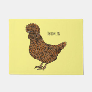 Tapete Ilustração de desenho animado de frango polado Cha