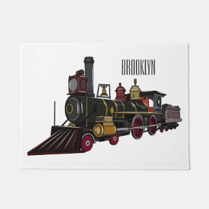 Tapete Ilustração de desenho animado de locomotiva a vapo