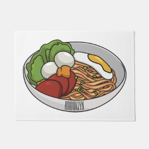 Tapete Ilustração de desenho animado de macarrão