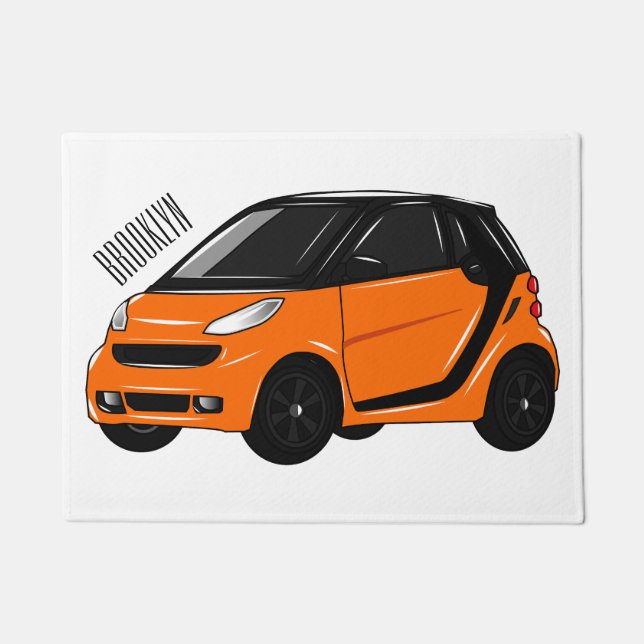 Tapete Ilustração de desenho animado de microcarro (Frente)