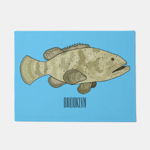 Tapete Ilustração de desenho animado de peixe-grua