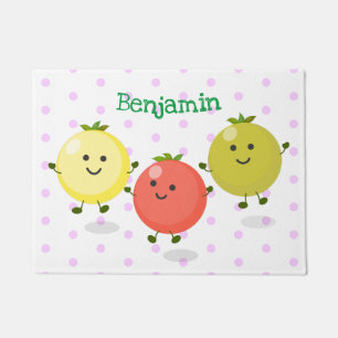 Tapete Ilustração de desenho animado de tomate de cereja