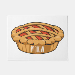 Tapete Ilustração de desenho animado de torta