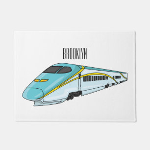 Tapete Ilustração de desenho animado de trem de bala de a